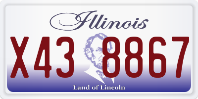 IL license plate X438867
