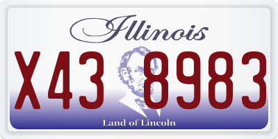 IL license plate X438983