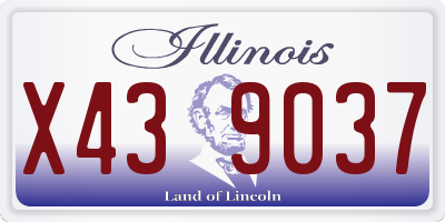 IL license plate X439037