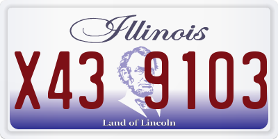 IL license plate X439103
