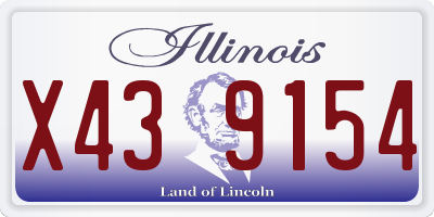 IL license plate X439154