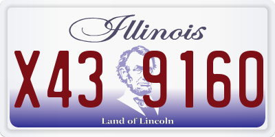 IL license plate X439160