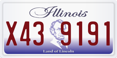 IL license plate X439191