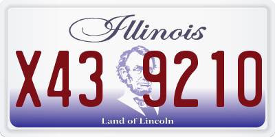 IL license plate X439210