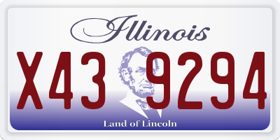 IL license plate X439294