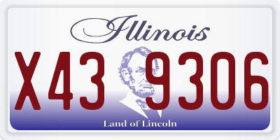 IL license plate X439306