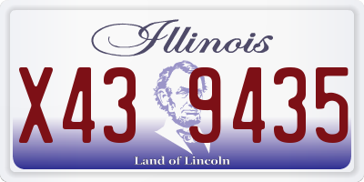 IL license plate X439435