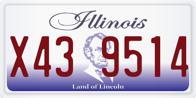 IL license plate X439514