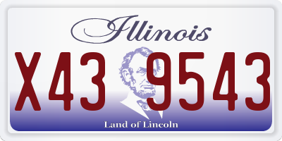IL license plate X439543