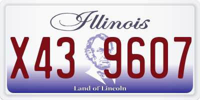 IL license plate X439607