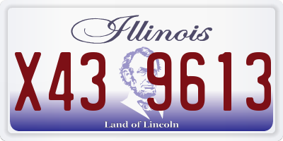 IL license plate X439613