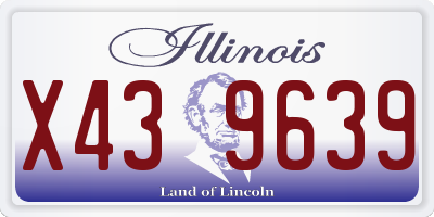 IL license plate X439639