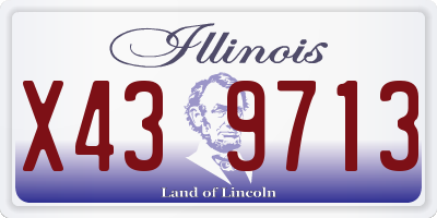 IL license plate X439713