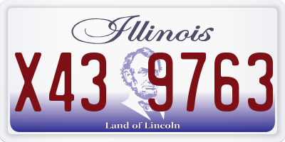 IL license plate X439763