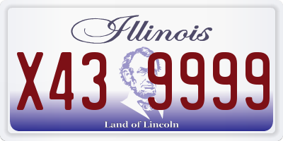 IL license plate X439999