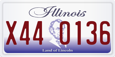 IL license plate X440136