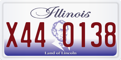 IL license plate X440138