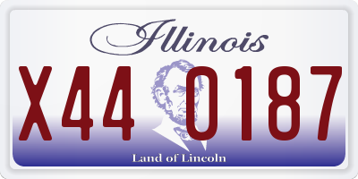 IL license plate X440187