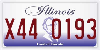 IL license plate X440193
