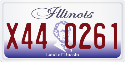 IL license plate X440261