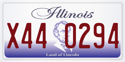 IL license plate X440294