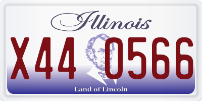IL license plate X440566