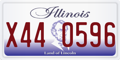 IL license plate X440596