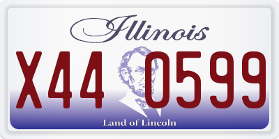 IL license plate X440599