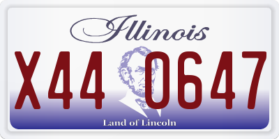 IL license plate X440647