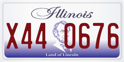 IL license plate X440676