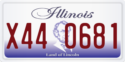 IL license plate X440681