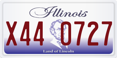 IL license plate X440727