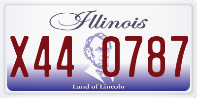 IL license plate X440787
