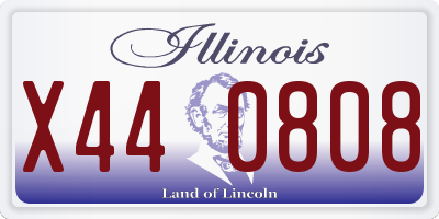 IL license plate X440808