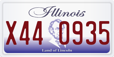 IL license plate X440935