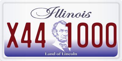 IL license plate X441000