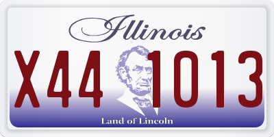IL license plate X441013