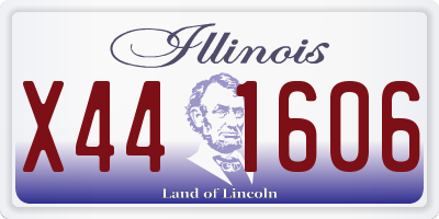 IL license plate X441606