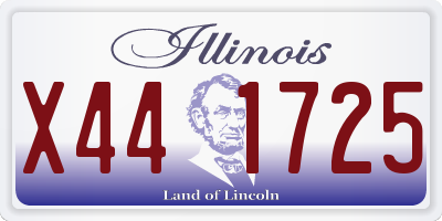 IL license plate X441725