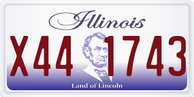 IL license plate X441743
