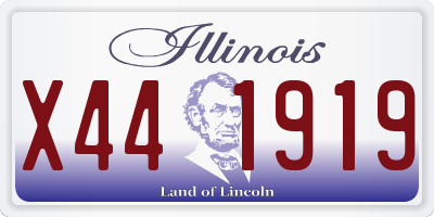 IL license plate X441919