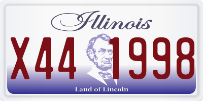 IL license plate X441998
