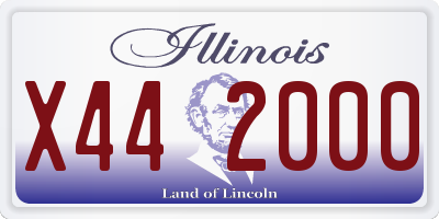 IL license plate X442000