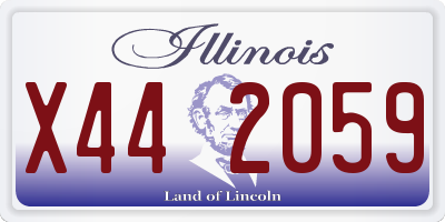 IL license plate X442059