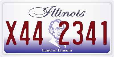 IL license plate X442341