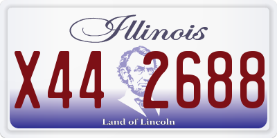 IL license plate X442688