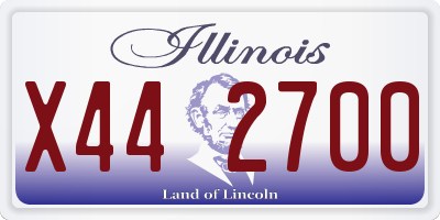 IL license plate X442700