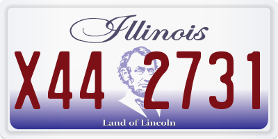 IL license plate X442731