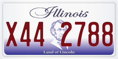 IL license plate X442788