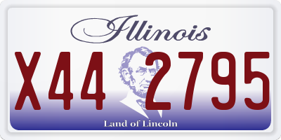 IL license plate X442795